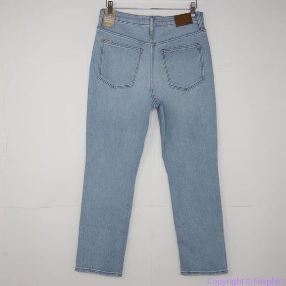 NEW Madewell High-Rise Slim Crop Boyjean in Dumas Wash: Ripped Edition, size 28 - Picture 5 of 16